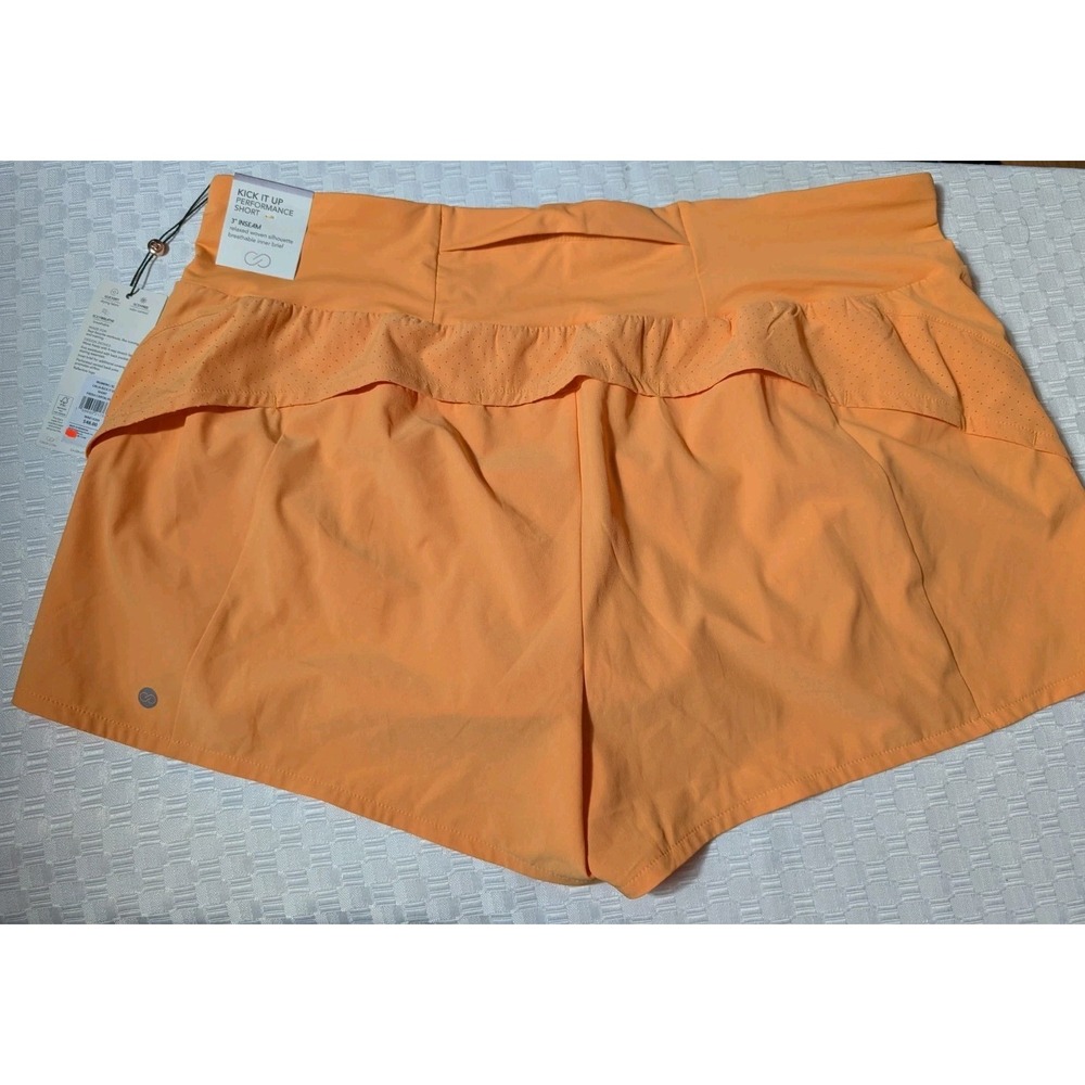 Calia Kick It Up Performance Shorts Womens XL  Orange 3 Inseam WAX14209 NWT